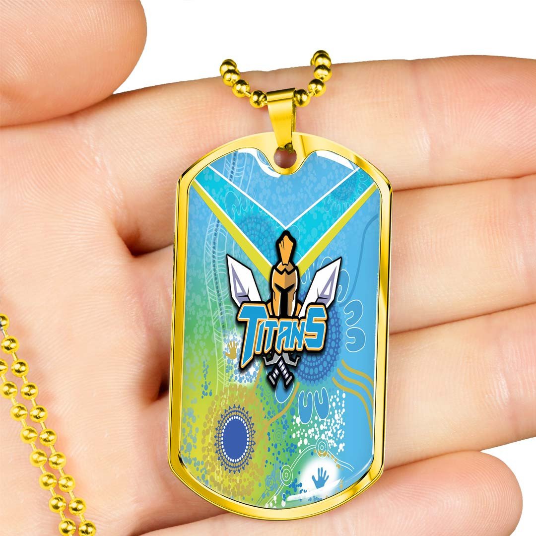 Vibe Hoodie Dog Tag - Gold Coast Titans Indigenous Special Style - Rugby Team Dog Tag
