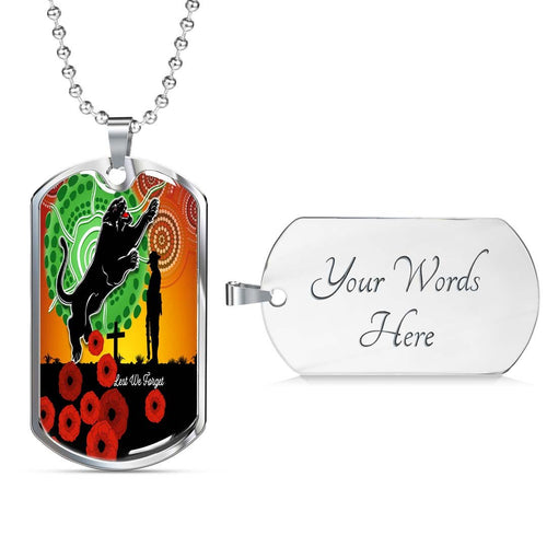 Vibe Hoodie Dog Tag - Penrith Panthers Lest We Forget - Rugby Team Dog Tag