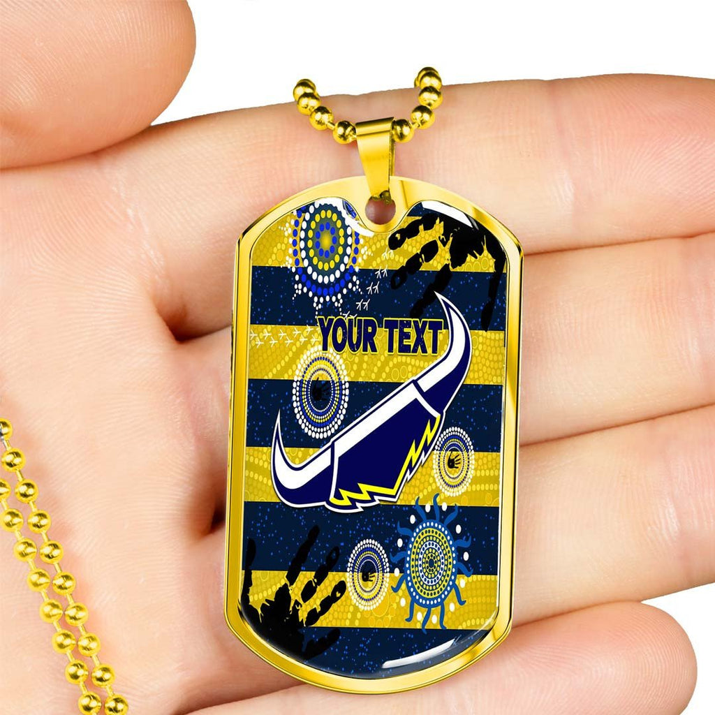 Vibe Hoodie Dog Tag - (Custom) North Queensland Cowboys Anzac Special Style (Navy) - Rugby Team Dog Tag