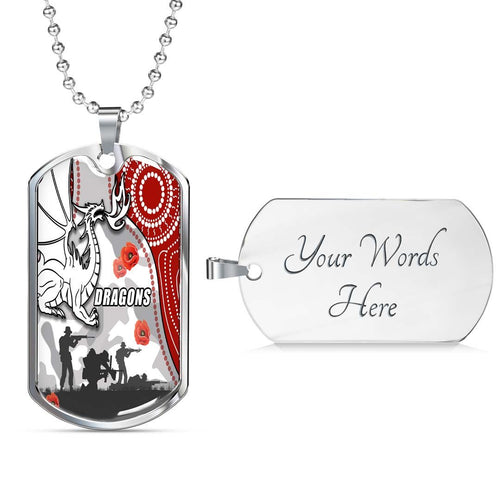 Vibe Hoodie Dog Tag - St. George Illawarra Dragons Indigenous Unique - Rugby Team Dog Tag
