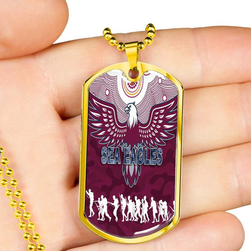 Vibe Hoodie Dog Tag - Manly-Warringah Sea Eagles Aboriginal Anzac - Rugby Team Dog Tag