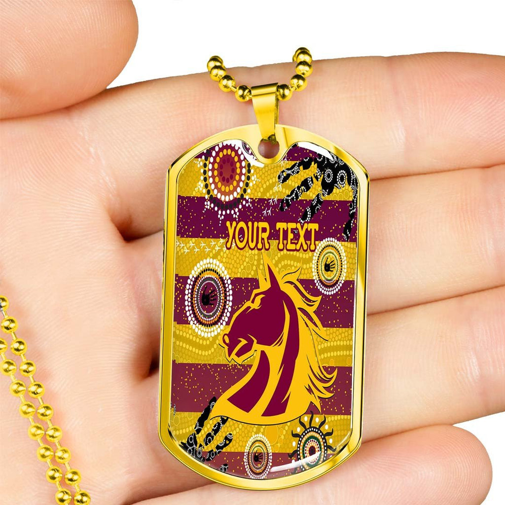 Vibe Hoodie Dog Tag - (Custom) Brisbane Broncos Indigenous Special Style - Rugby Team Dog Tag