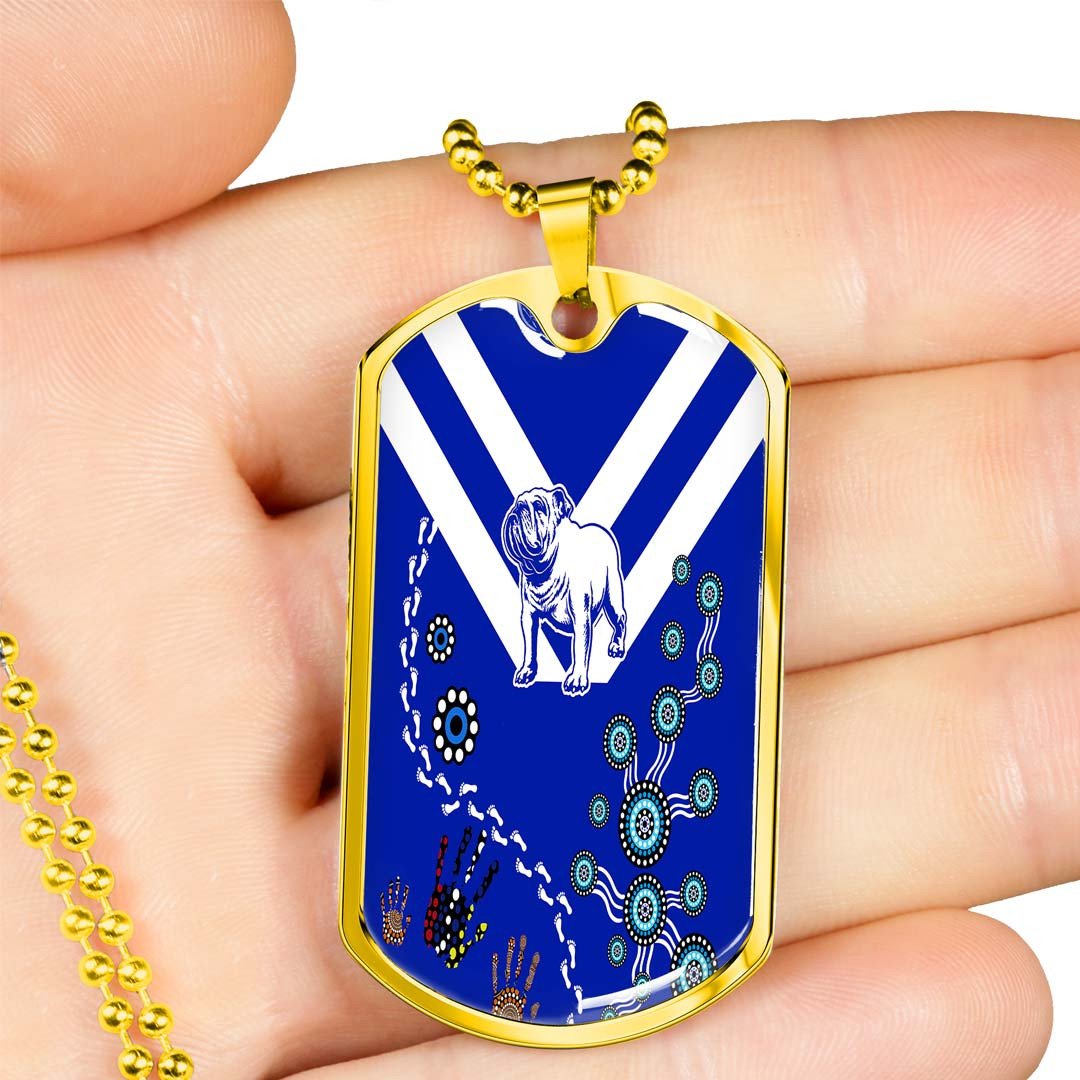 Vibe Hoodie Dog Tag - Canterbury-Bankstown Bulldogs Indigenous Special Royal Blue - Rugby Team Dog Tag Dog Tag