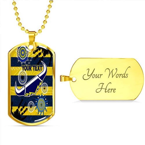 Vibe Hoodie Dog Tag - (Custom) North Queensland Cowboys Anzac Special Style (Navy) - Rugby Team Dog Tag