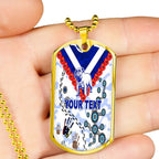 Vibe Hoodie Dog Tag - (Custom) Canterbury-Bankstown Bulldogs Anzac Day New - Rugby Team Dog Tag