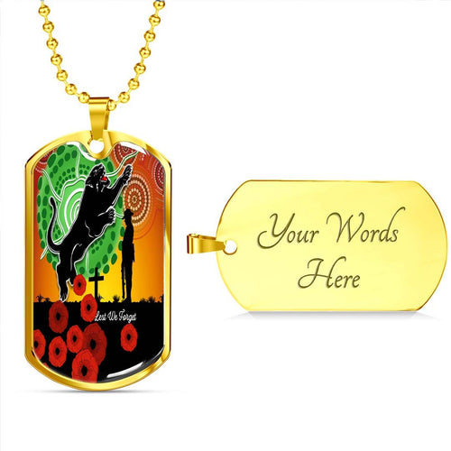 Vibe Hoodie Dog Tag - Penrith Panthers Lest We Forget - Rugby Team Dog Tag