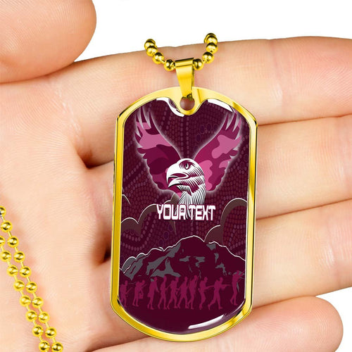 Vibe Hoodie Dog Tag - (Custom) Manly-Warringah Sea Eagles Anzac Day - Rugby Team Dog Tag