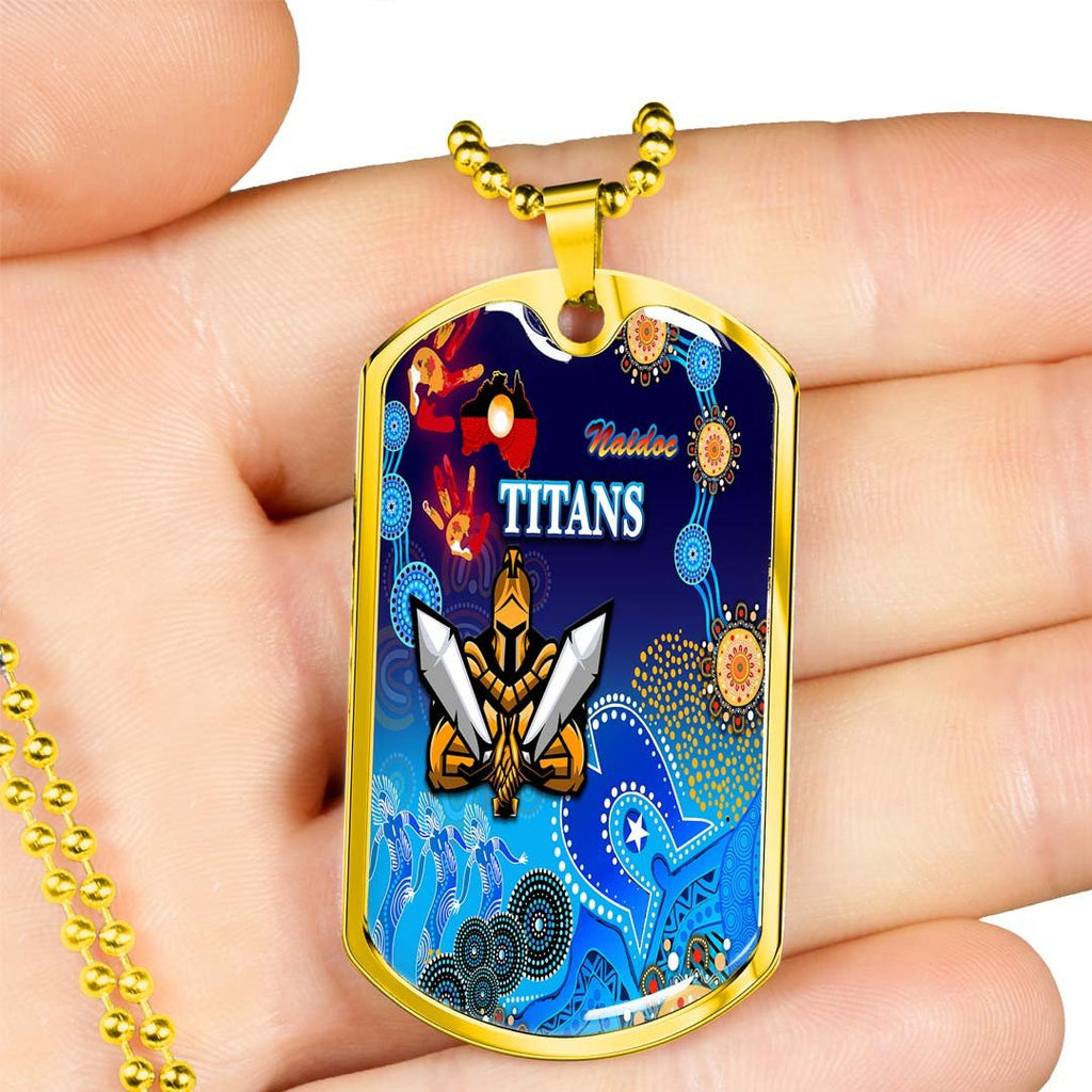 Vibe Hoodie Dog Tag - Gold Coast Titans Naidoc - Rugby Team Dog Tag