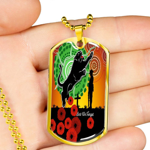 Vibe Hoodie Dog Tag - Penrith Panthers Lest We Forget - Rugby Team Dog Tag