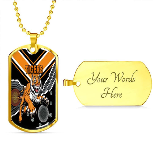 Vibe Hoodie Dog Tag - Wests Tigers Original Indigenous - Rugby Team Dog Tag