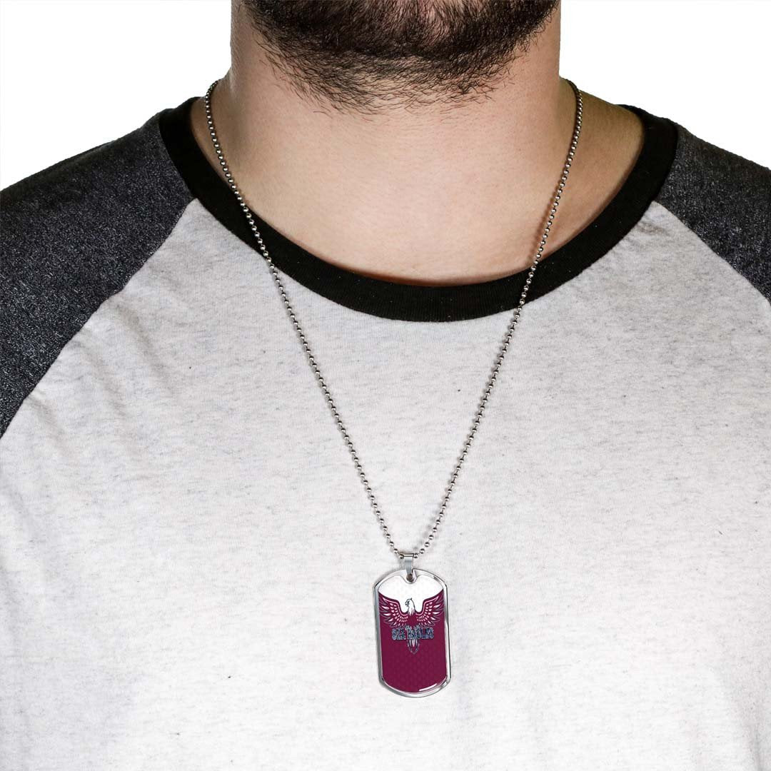 Vibe Hoodie Dog Tag - Manly-Warringah Sea Eagles Simple - Rugby Team Dog Tag