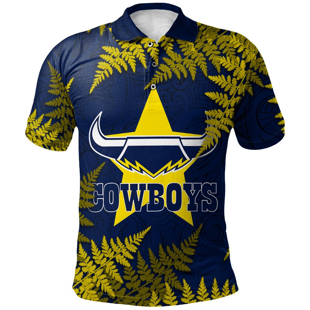 north-queensland-cowboys-polo-shirt-maori-fern-nrl