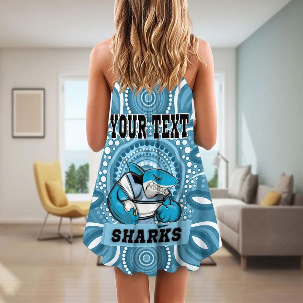 vibe-hoodie-clothing-custom-cronulla-sutherland-sharks-strap-summer-dress