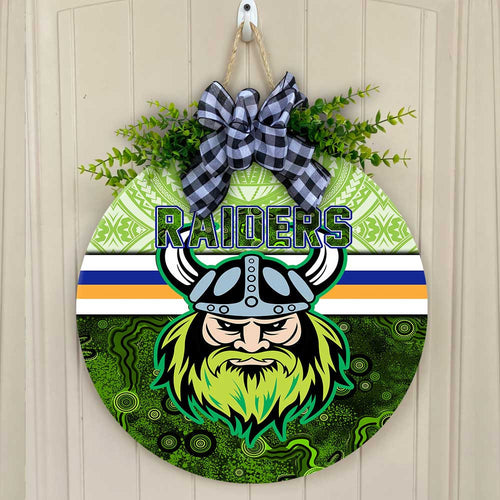 vibe-hoodie-wooden-sign-custom-canberra-raiders-tattoo-style-round-wooden-sign