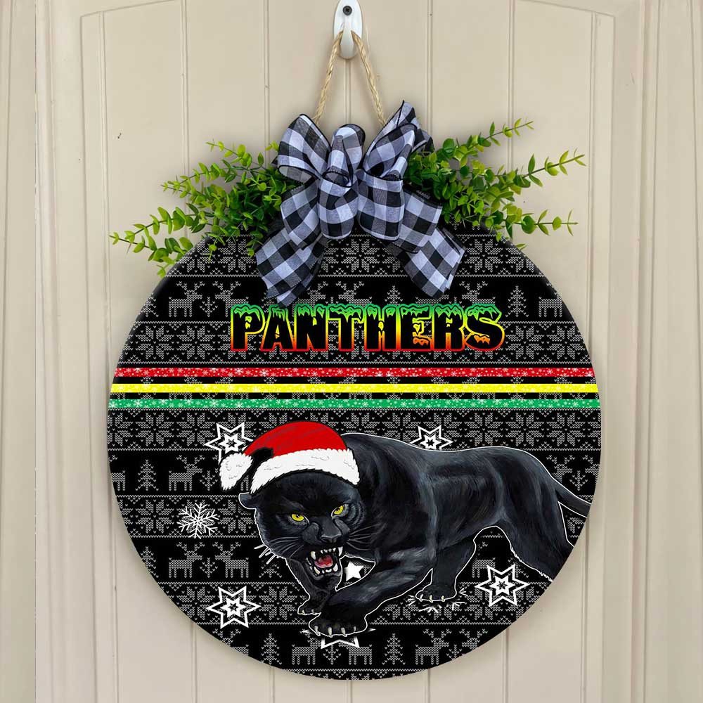 vibe-hoodie-wooden-sign-custom-penrith-panthers-christmas-round-wooden-sign