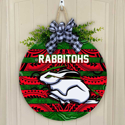vibe-hoodie-wooden-sign-custom-south-sydney-rabbitohs-tattoo-style-round-wooden-sign