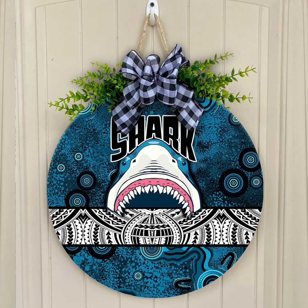 vibe-hoodie-wooden-sign-custom-cronulla-sutherland-sharks-tattoo-style-round-wooden-sign