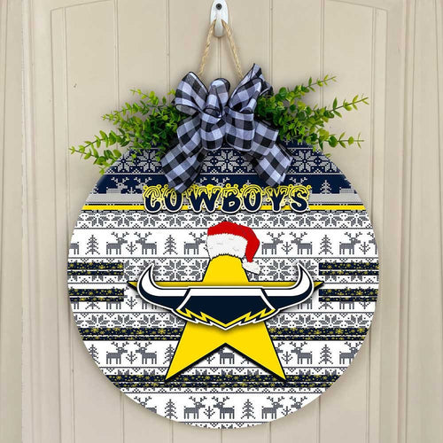 vibe-hoodie-wooden-sign-custom-north-queensland-cowboys-christmas-round-wooden-sign