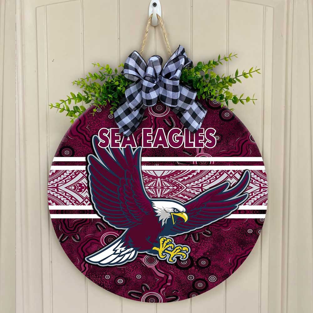 vibe-hoodie-wooden-sign-custom-manly-warringah-sea-eagles-tattoo-style-round-wooden-sign
