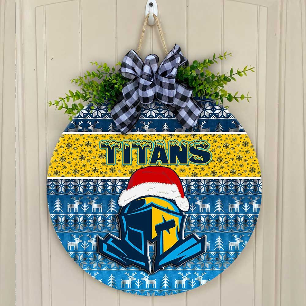 vibe-hoodie-wooden-sign-custom-gold-coast-titans-christmas-round-wooden-sign