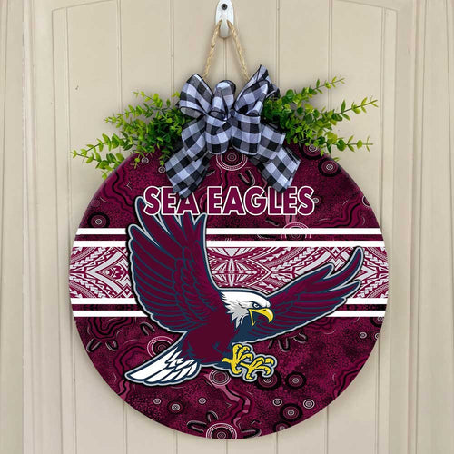 vibe-hoodie-wooden-sign-manly-warringah-sea-eagles-tattoo-style-round-wooden-sign