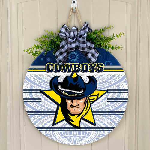 vibe-hoodie-wooden-sign-north-queensland-cowboys-tattoo-style-round-wooden-sign