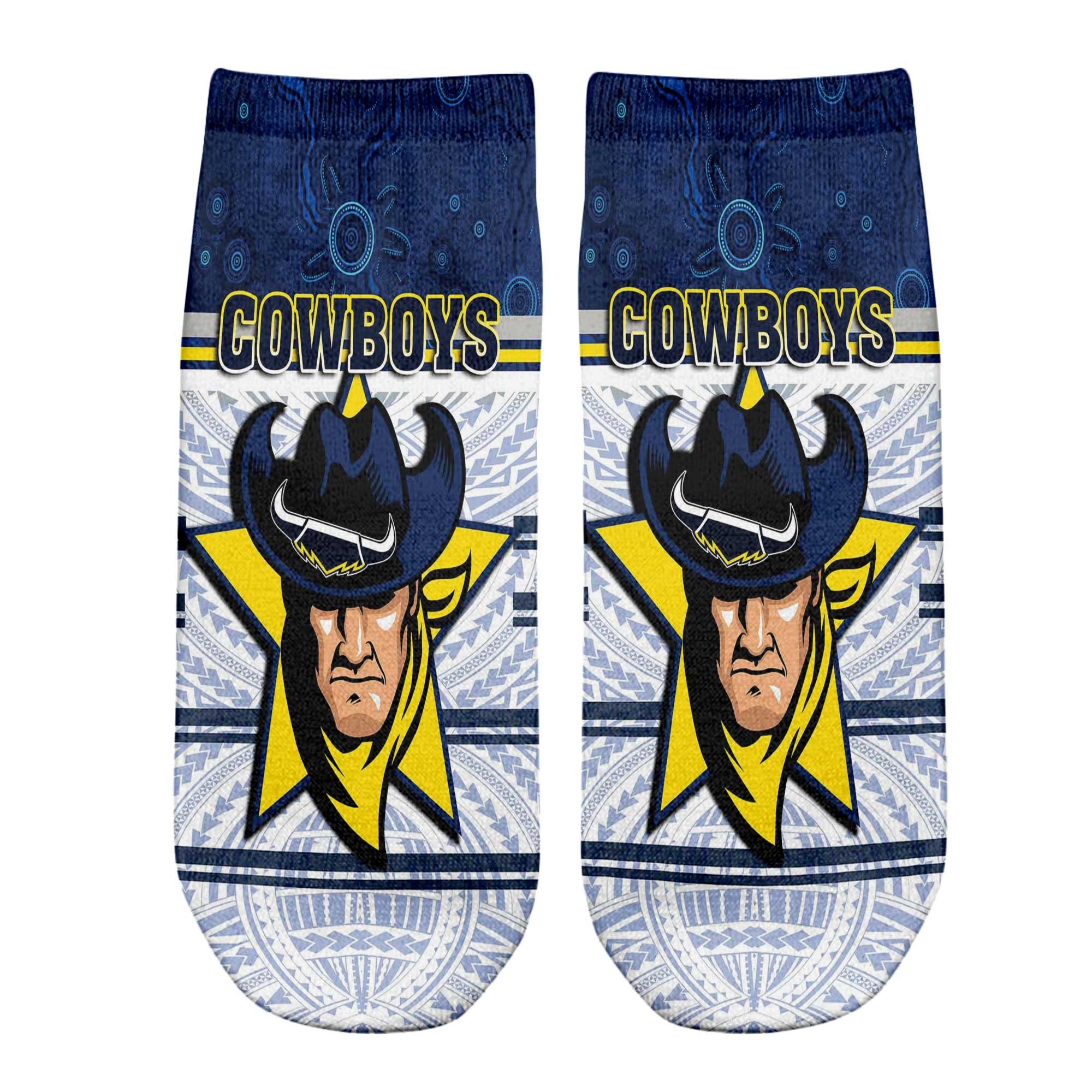 vibe-hoodie-socks-custom-north-queensland-cowboys-tattoo-style-ankle-socks