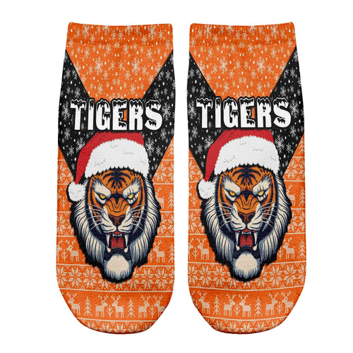 vibe-hoodie-socks-custom-wests-tigers-christmas-ankle-socks