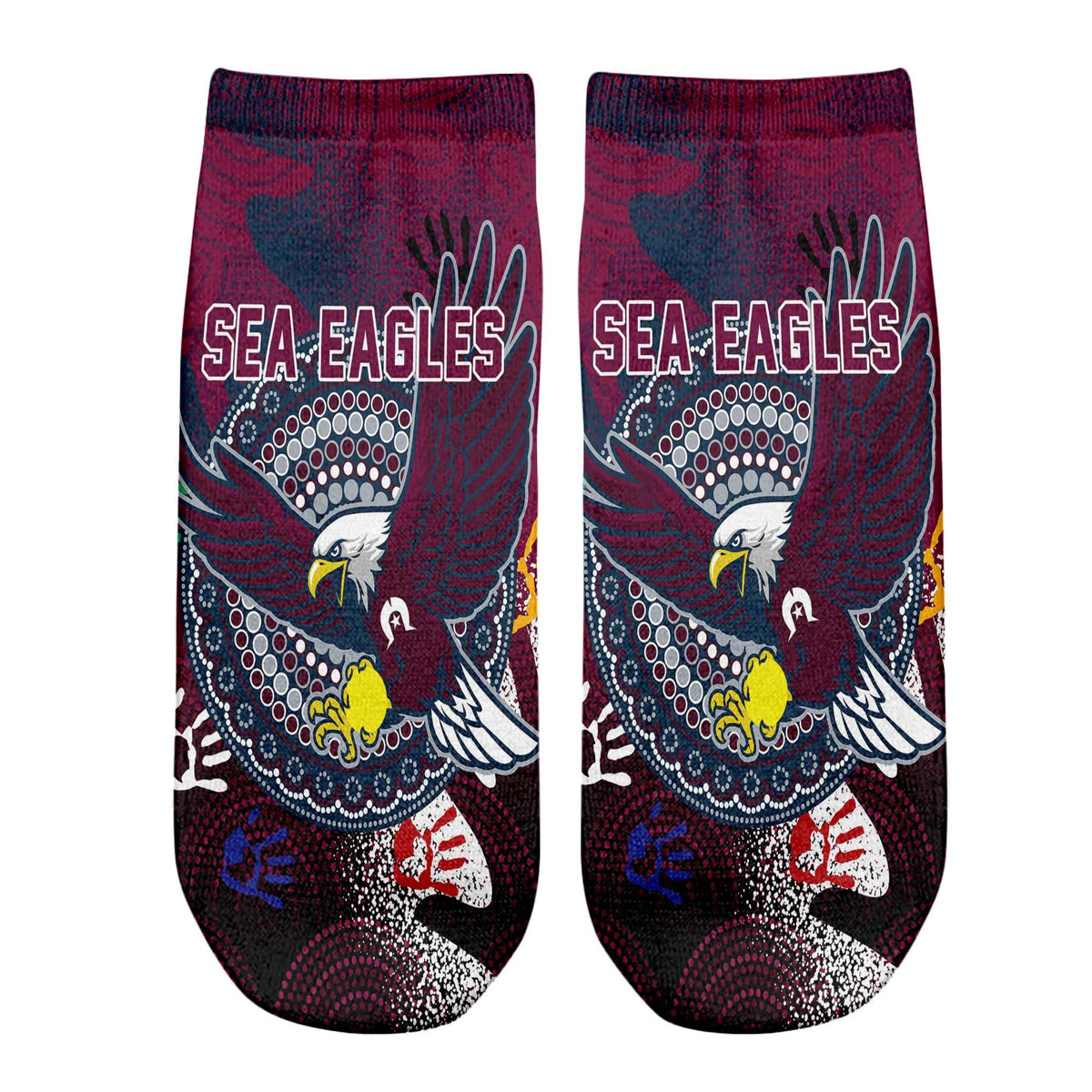 vibe-hoodie-socks-manly-warringah-sea-eagles-naidoc-2022-ankle-socks