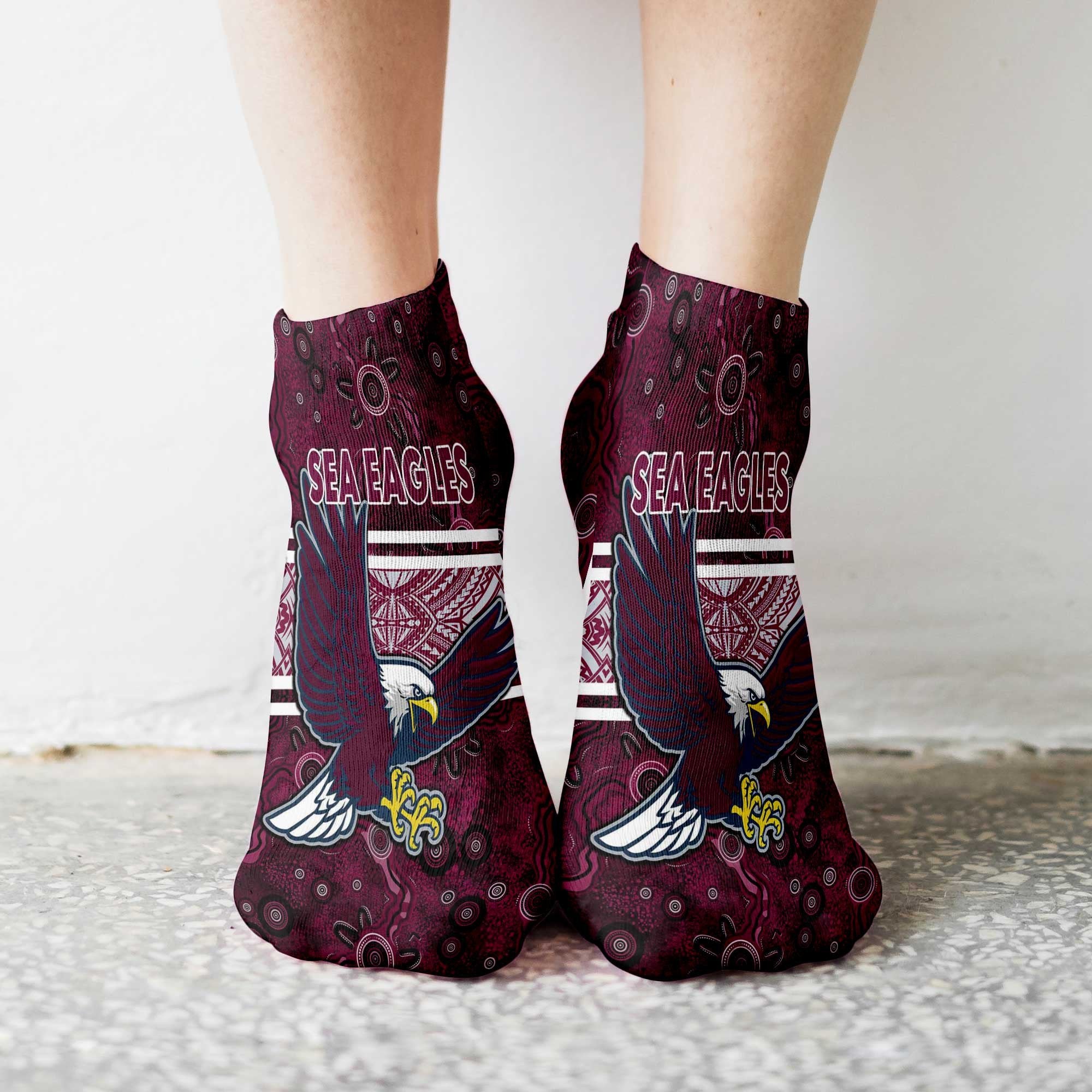 vibe-hoodie-socks-custom-manly-warringah-sea-eagles-tattoo-style-ankle-socks