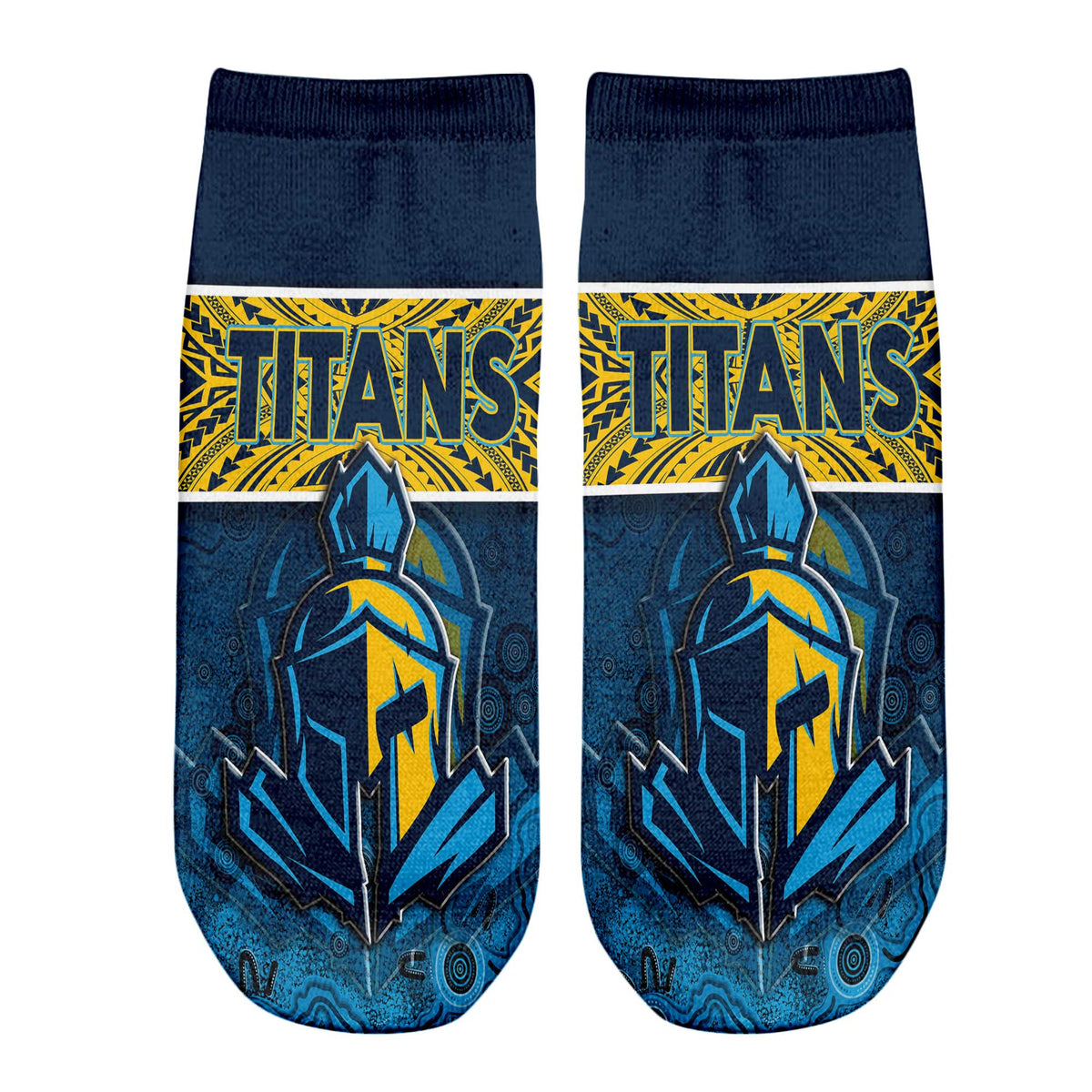 vibe-hoodie-socks-custom-gold-coast-titans-tattoo-style-ankle-socks