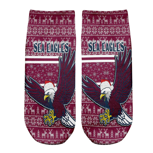 vibe-hoodie-socks-custom-manly-warringah-sea-eagles-christmas-ankle-socks