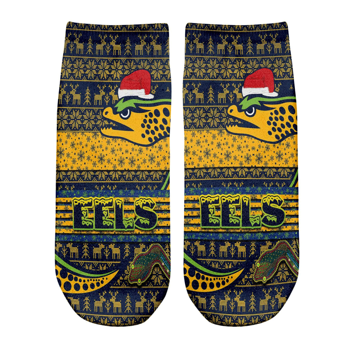 vibe-hoodie-socks-custom-parramatta-eels-christmas-ankle-socks