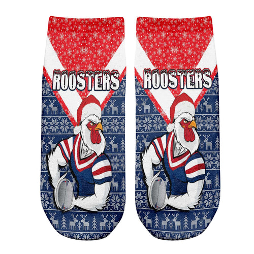 vibe-hoodie-socks-custom-sydney-roosters-christmas-ankle-socks