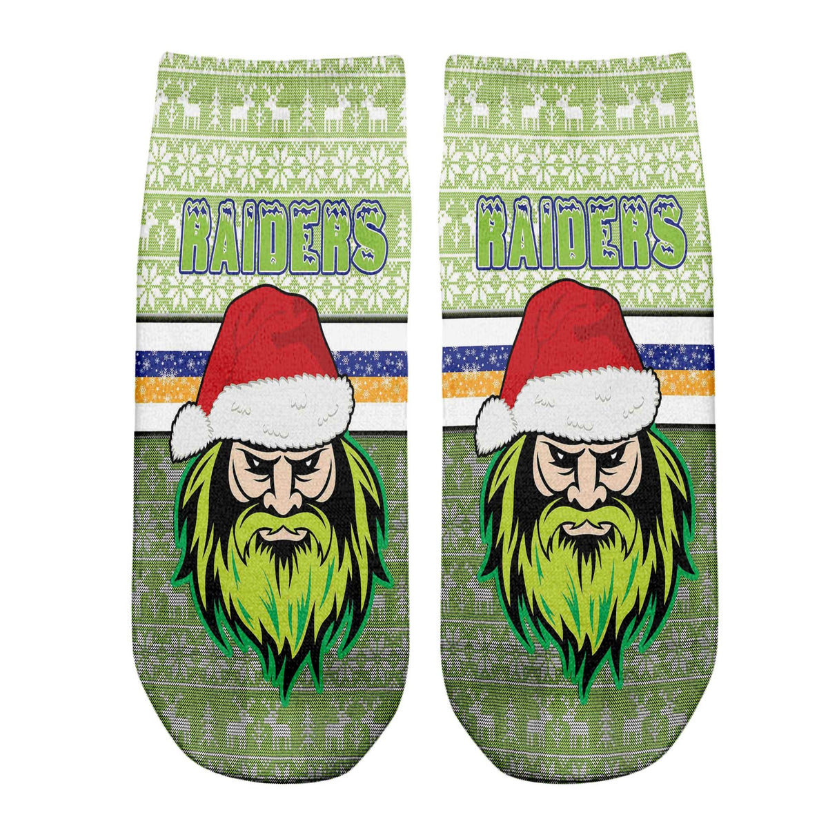vibe-hoodie-socks-custom-canberra-raiders-christmas-ankle-socks