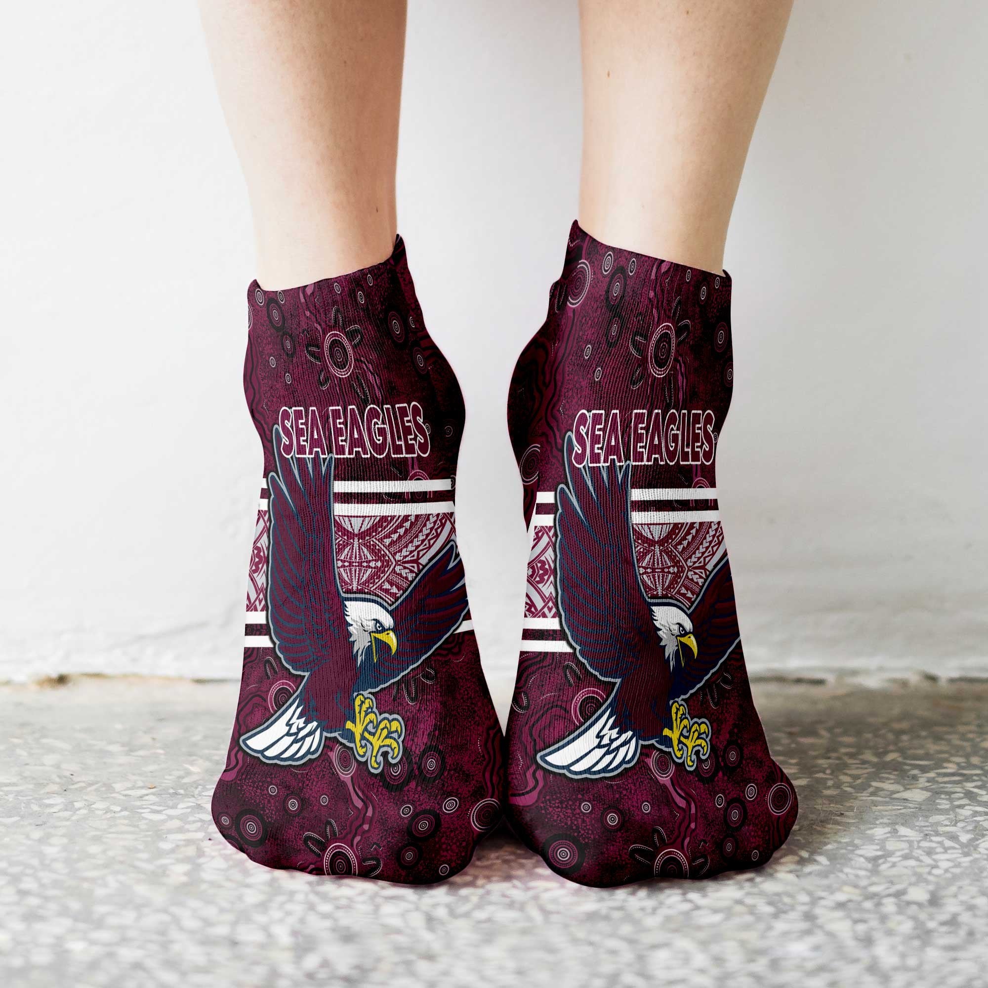 vibe-hoodie-socks-manly-warringah-sea-eagles-tattoo-style-ankle-socks