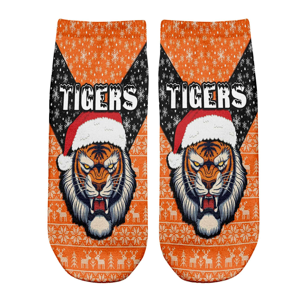 vibe-hoodie-socks-wests-tigers-christmas-ankle-socks