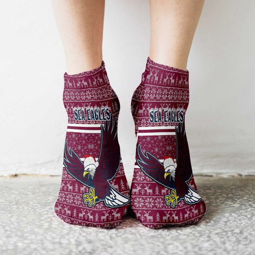 vibe-hoodie-socks-custom-manly-warringah-sea-eagles-christmas-ankle-socks