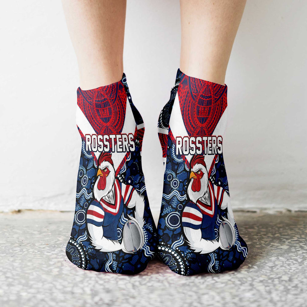 vibe-hoodie-socks-custom-sydney-roosters-tattoo-style-ankle-socks