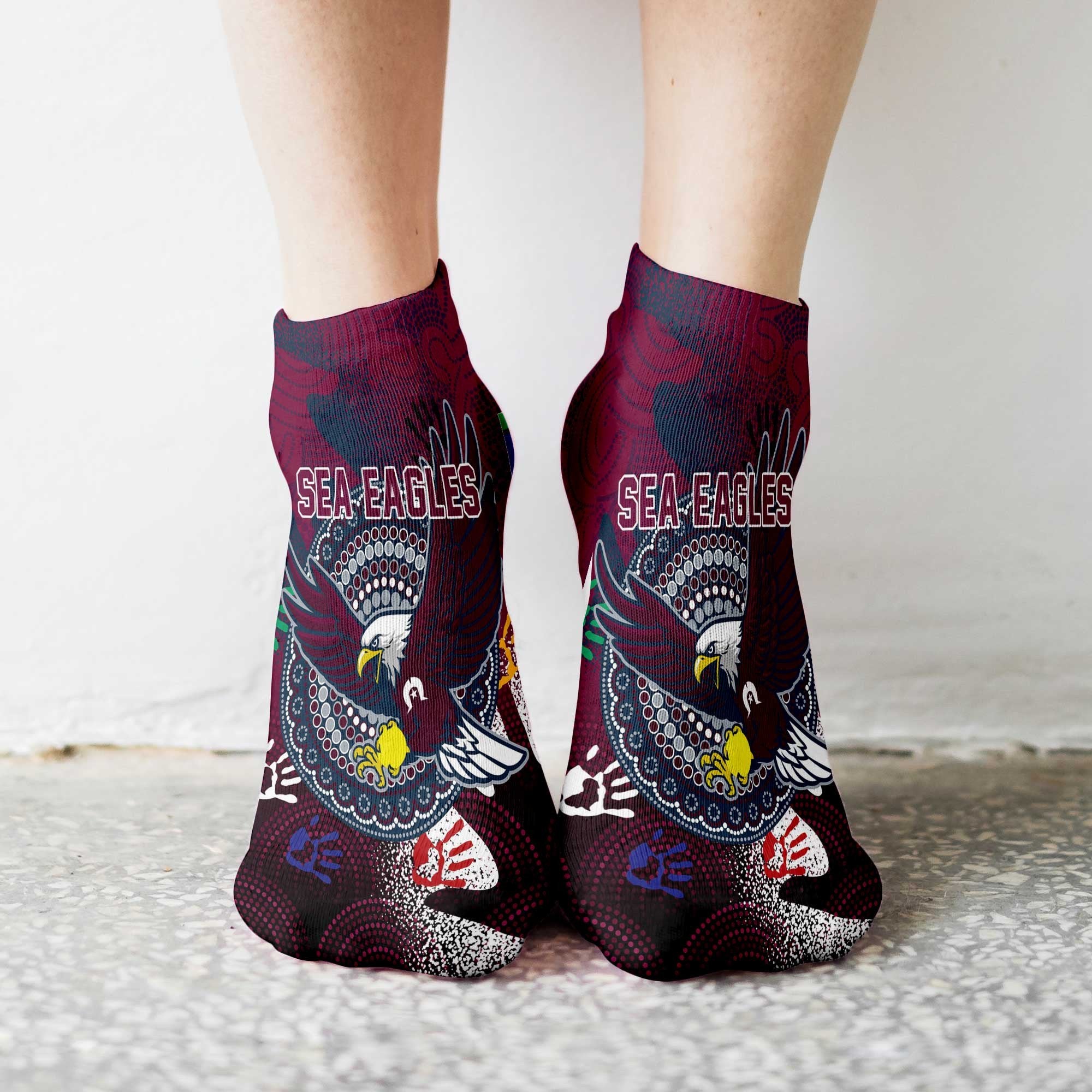 vibe-hoodie-socks-manly-warringah-sea-eagles-naidoc-2022-ankle-socks