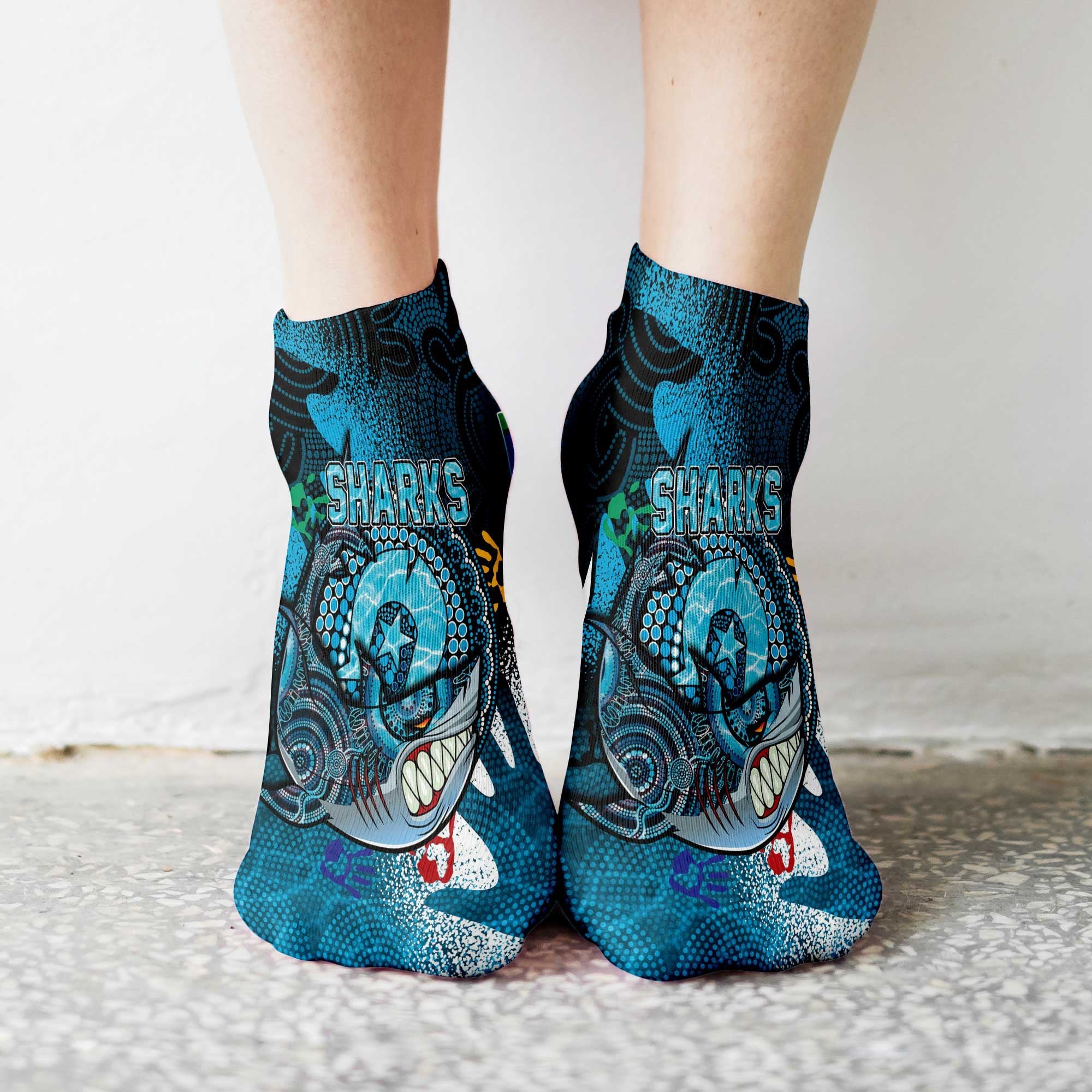 vibe-hoodie-socks-cronulla-sutherland-sharks-naidoc-2022-ankle-socks