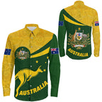 vibe-hoodie-clothing-australia-coat-of-arms-active-sport-pattern-gold-long-sleeve-button-shirt