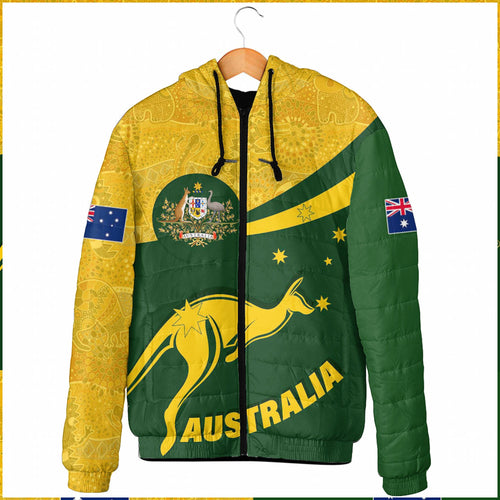 vibe-hoodie-clothing-australia-coat-of-arms-active-sport-pattern-gold-hooded-padded-jacket