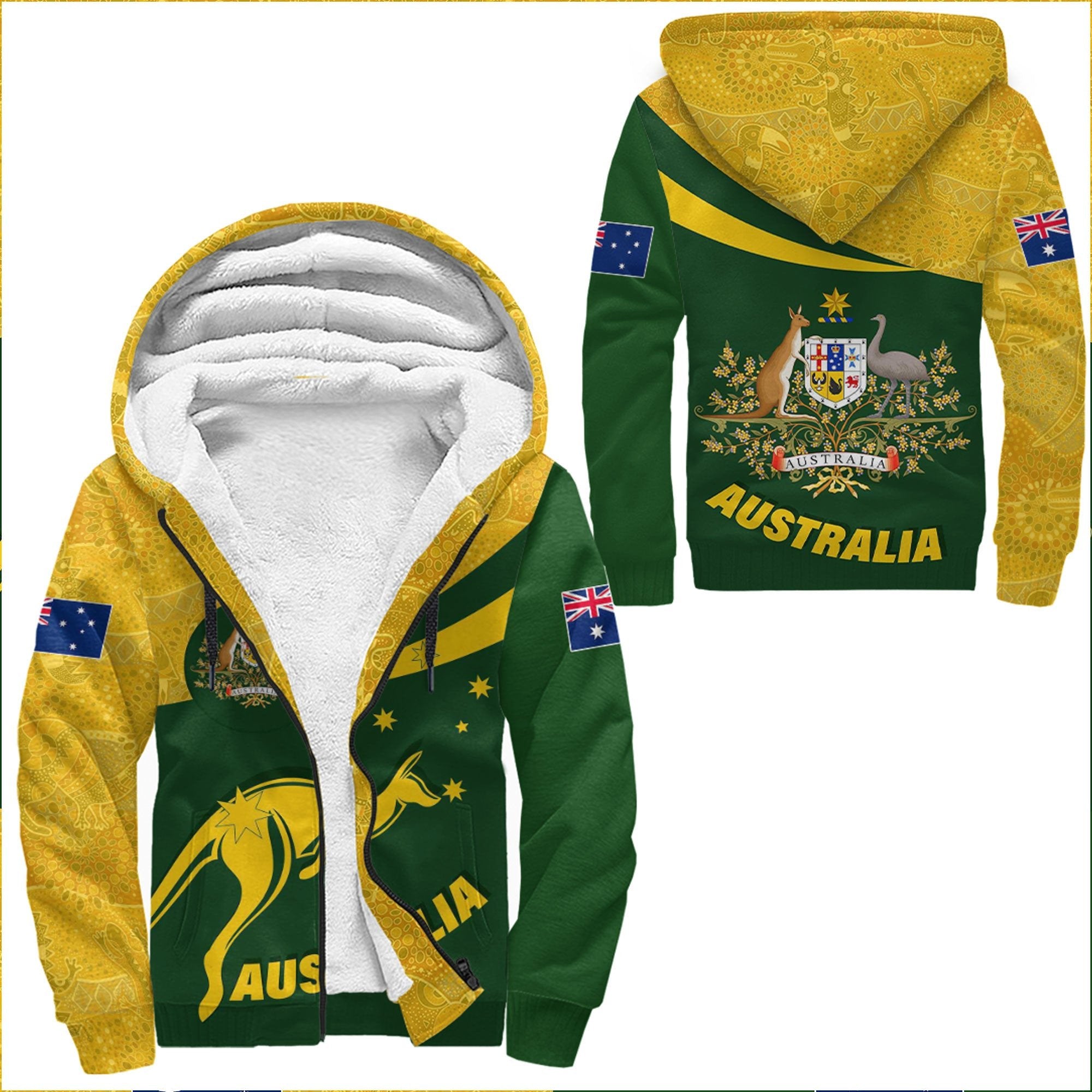 vibe-hoodie-clothing-australia-coat-of-arms-active-sport-pattern-gold-sherpa-hoodies