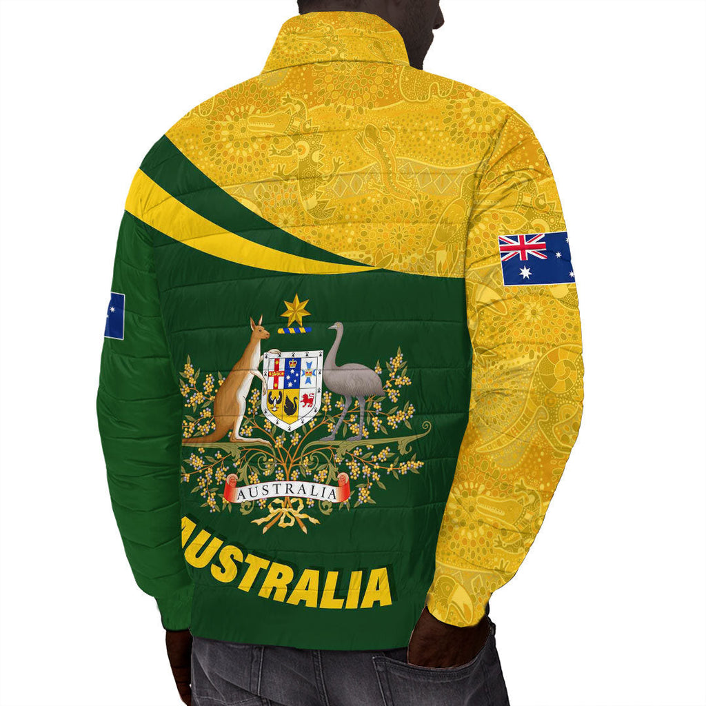 vibe-hoodie-clothing-australia-coat-of-arms-active-sport-pattern-gold-padded-jacket