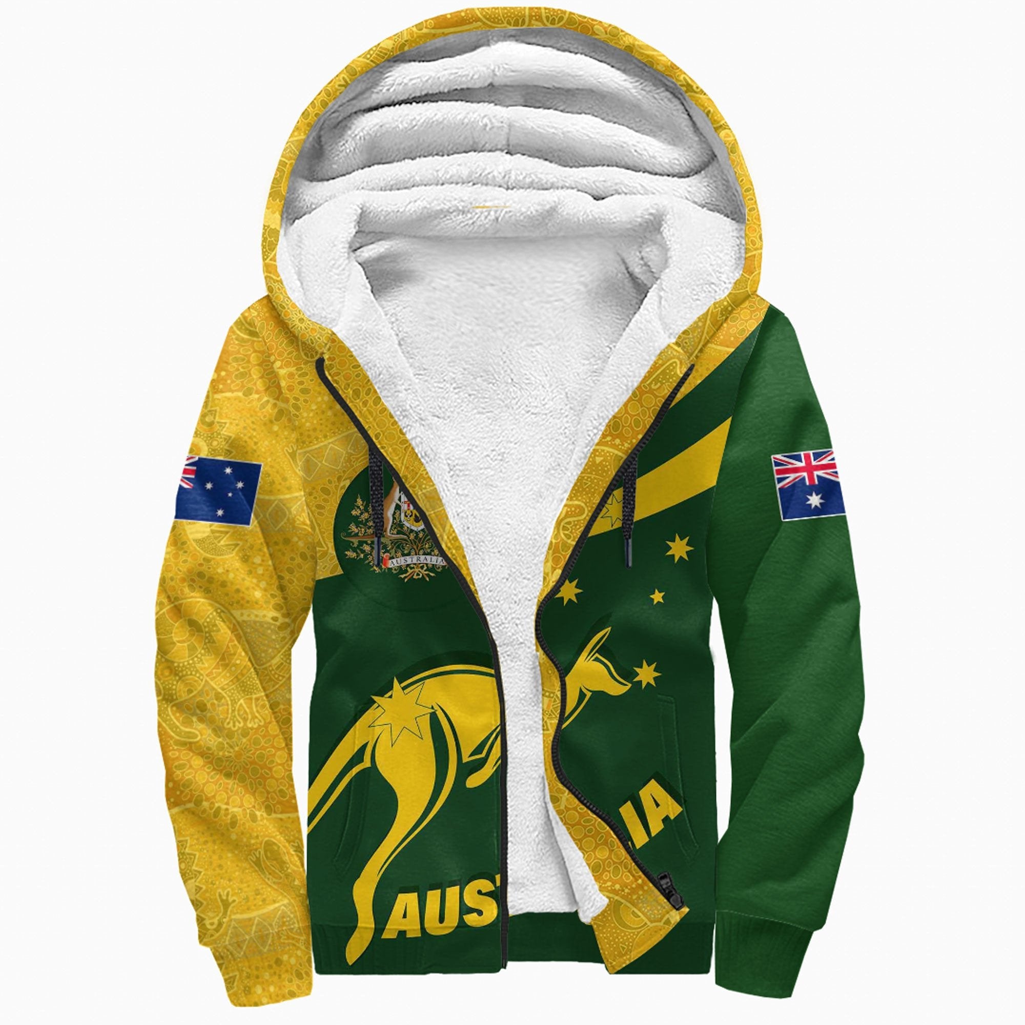 vibe-hoodie-clothing-australia-coat-of-arms-active-sport-pattern-gold-sherpa-hoodies