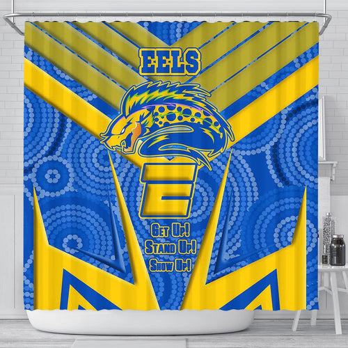 vibe-hoodie-shower-curtain-parramatta-eelss-naidoc-2022-sporty-style-shower-curtain