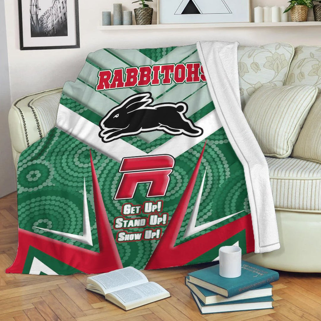 vibe-hoodie-premium-blanket-south-sydney-rabbitohs-naidoc-2022-sporty-style-premium-blanket