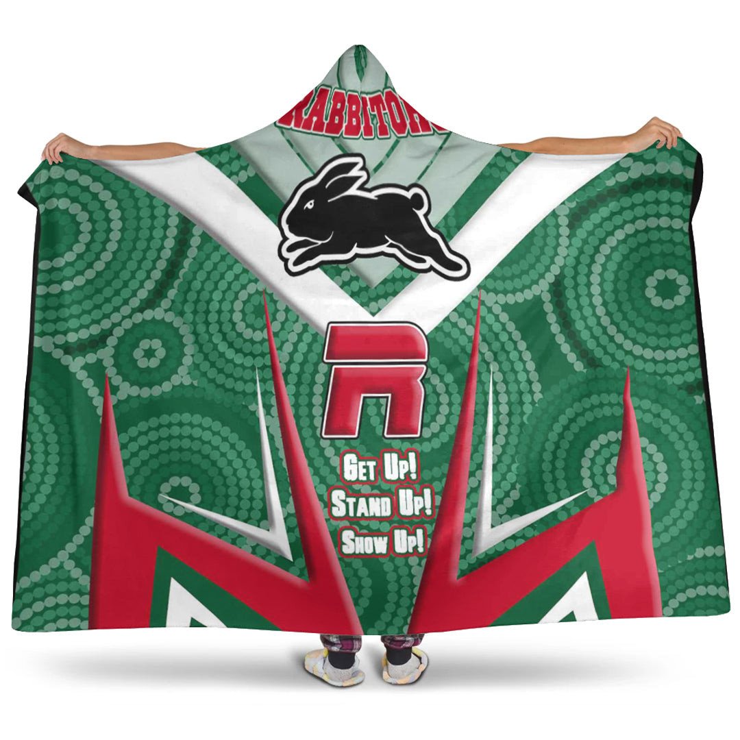 vibe-hoodie-hooded-blanket-south-sydney-rabbitohs-naidoc-2022-sporty-style-hooded-blanket