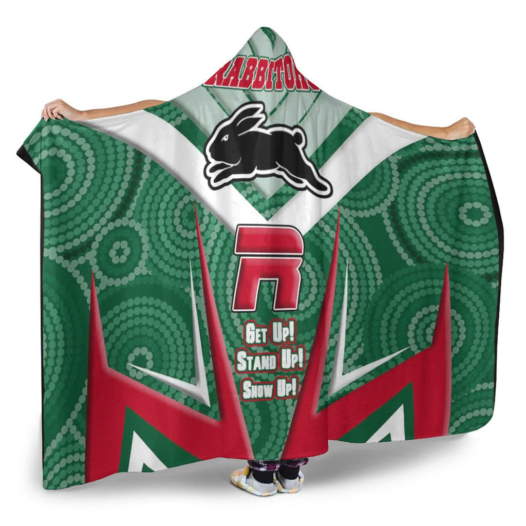 vibe-hoodie-hooded-blanket-south-sydney-rabbitohs-naidoc-2022-sporty-style-hooded-blanket